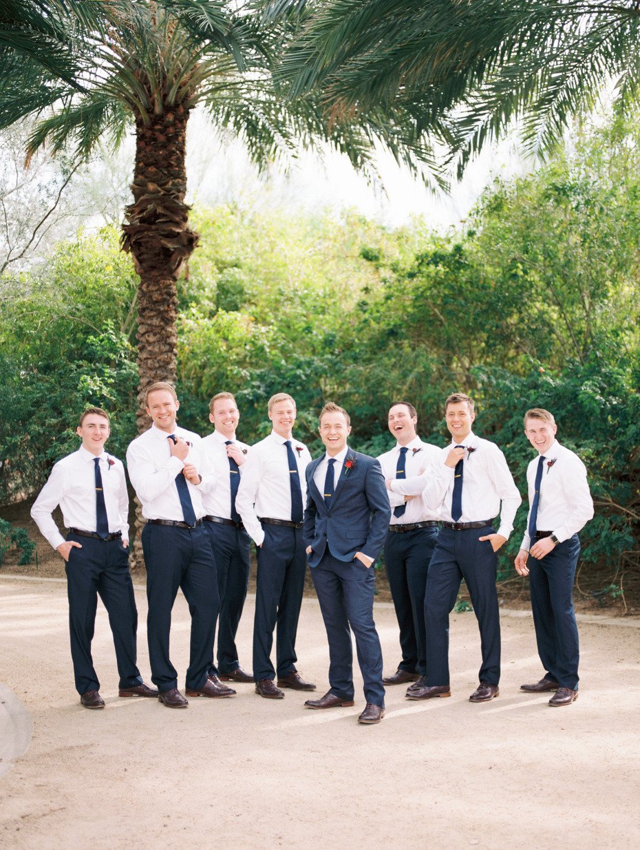 Groomsmen without jackets
