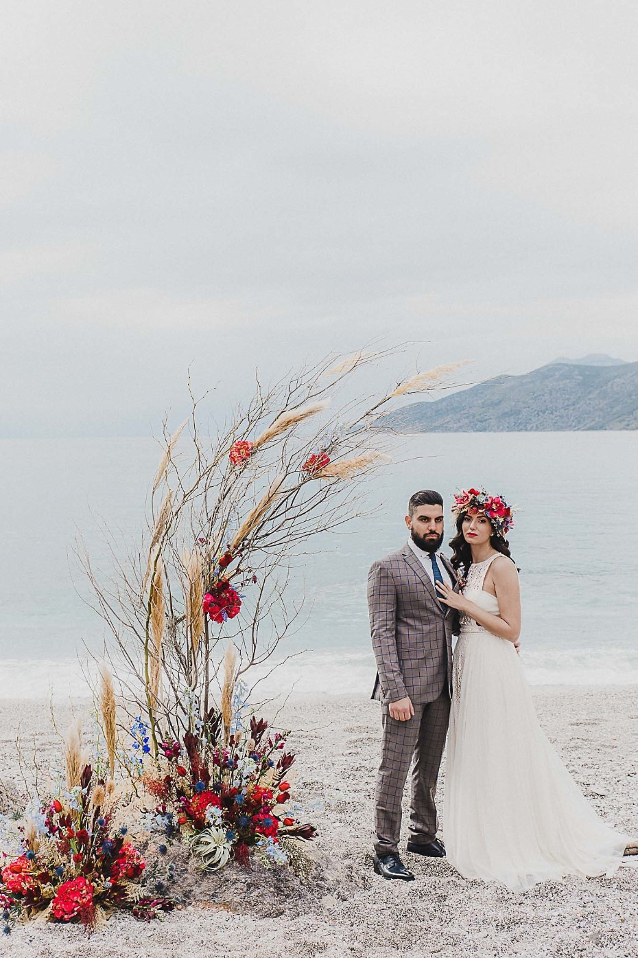 Ancient Greek Castle wedding inspo by the sea
