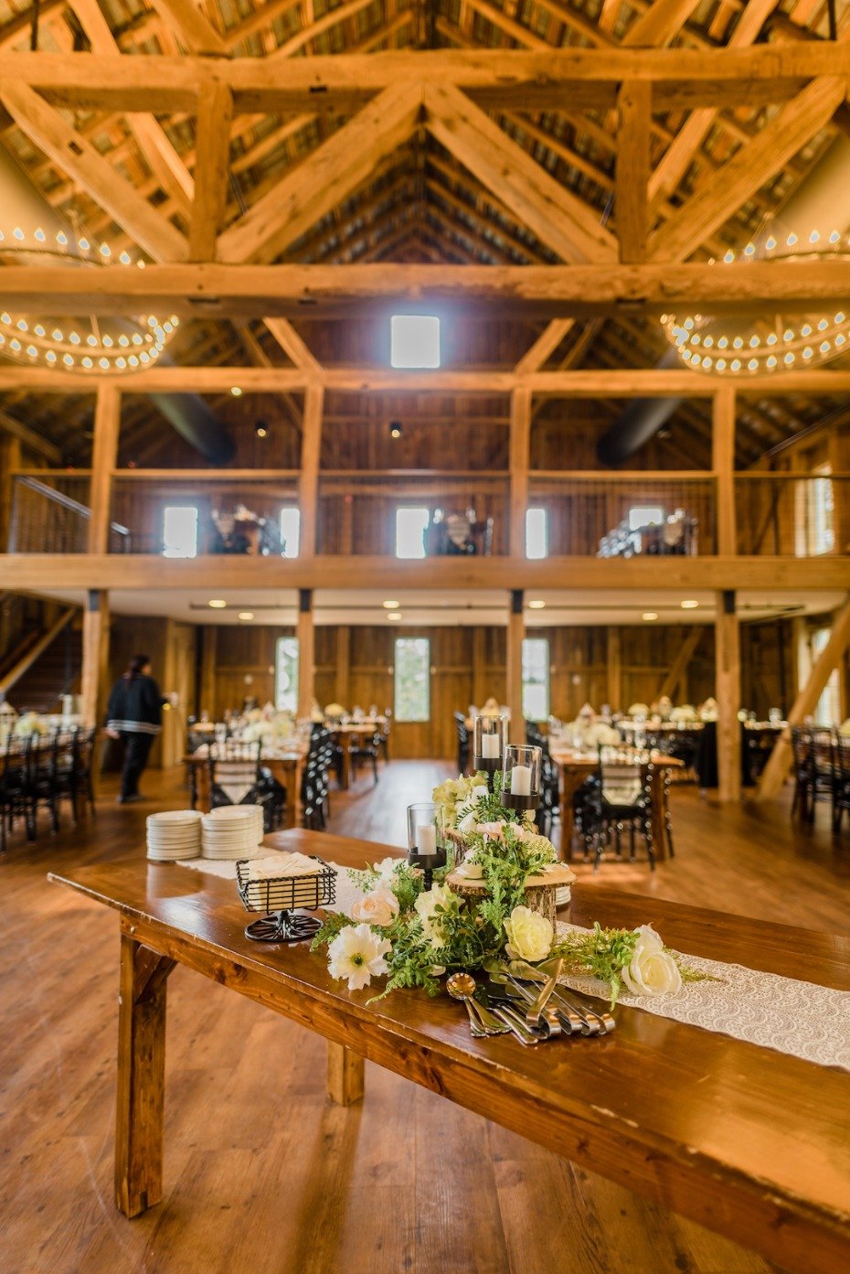 Giant barn reception space