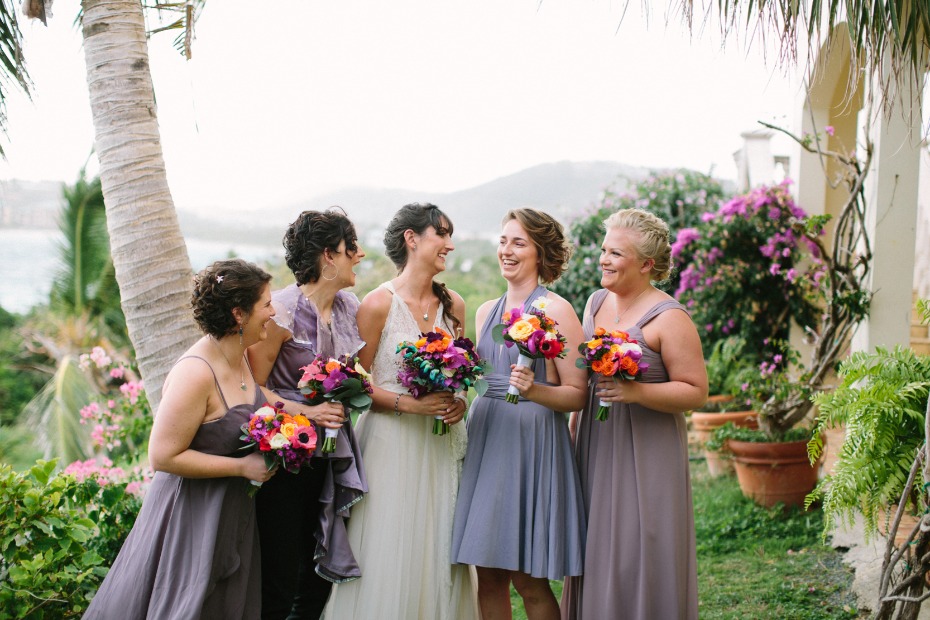 Mix and match lavender bridesmaid dresses
