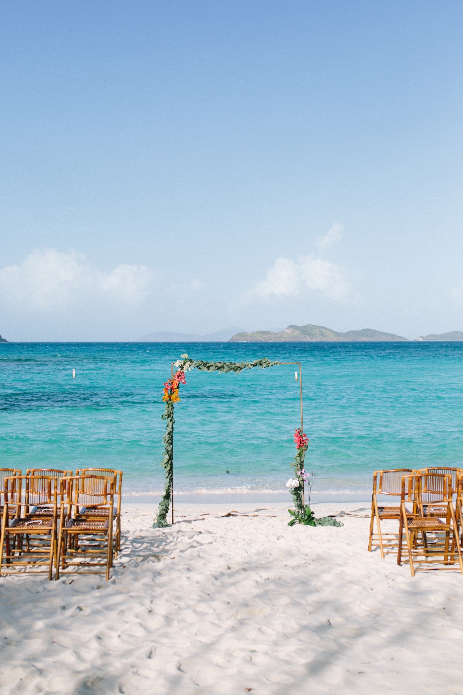 Beach ceremony in the Virgin Islands