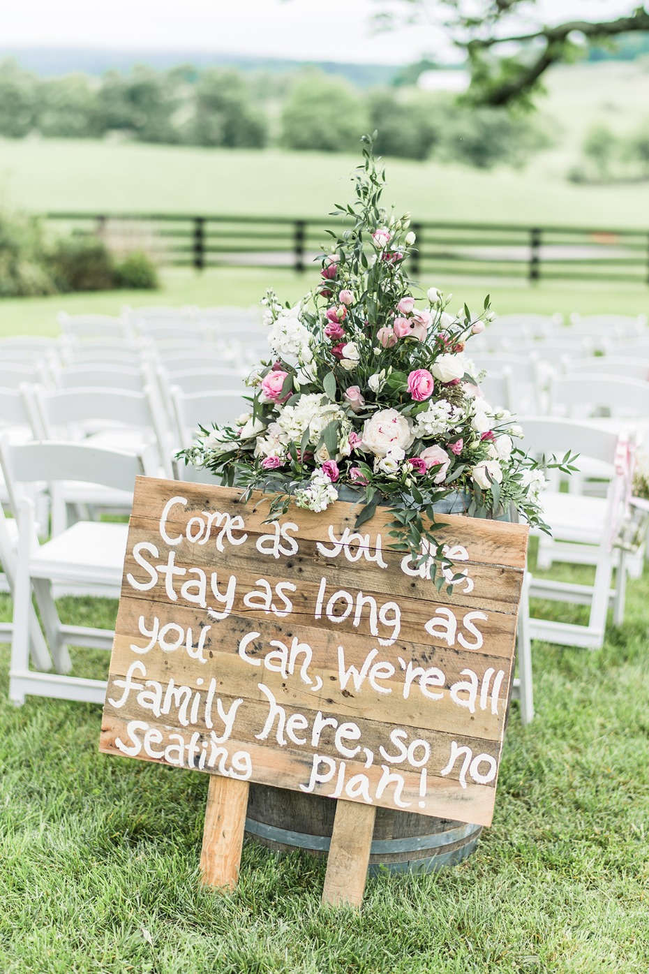 come as you are wedding sign