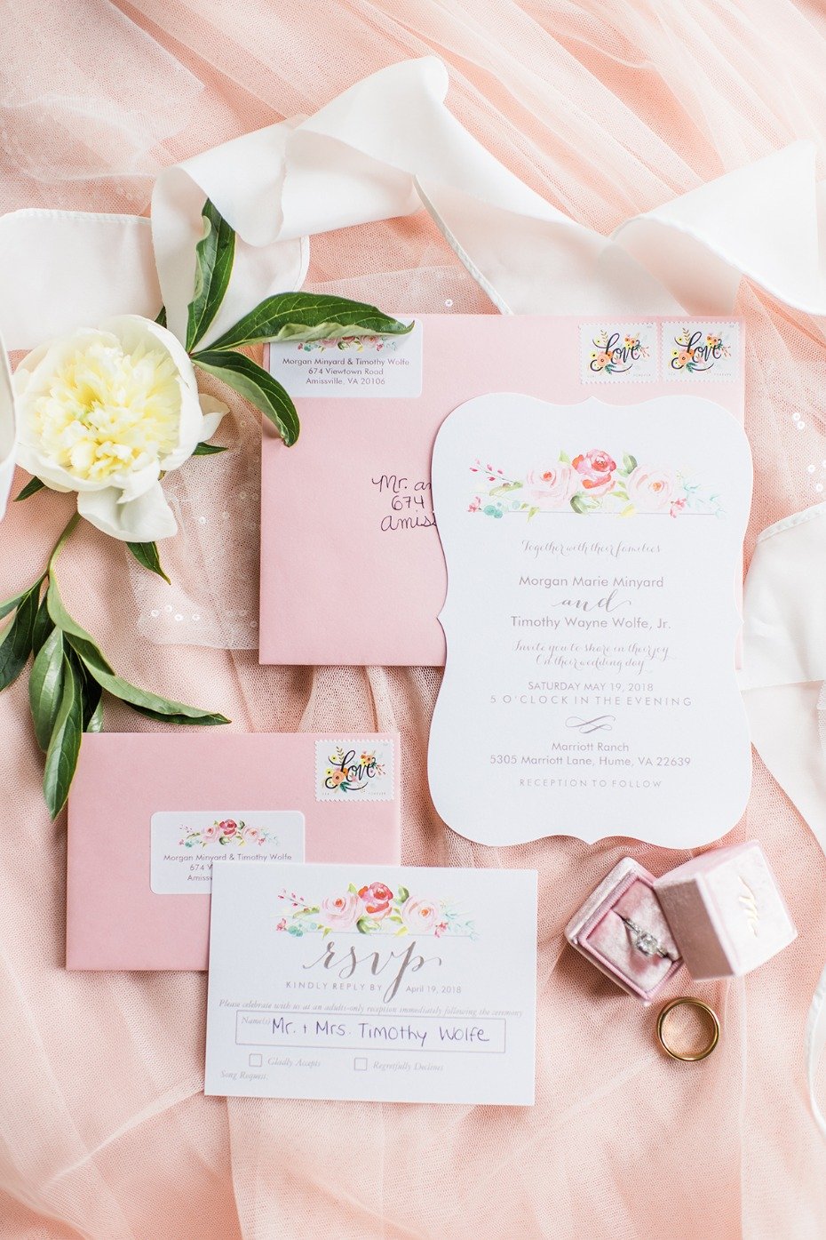 floral wedding invitaions