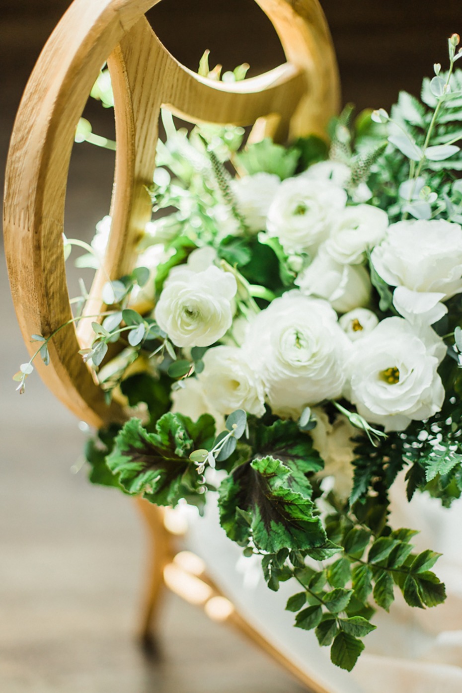 all white wedding bouquet