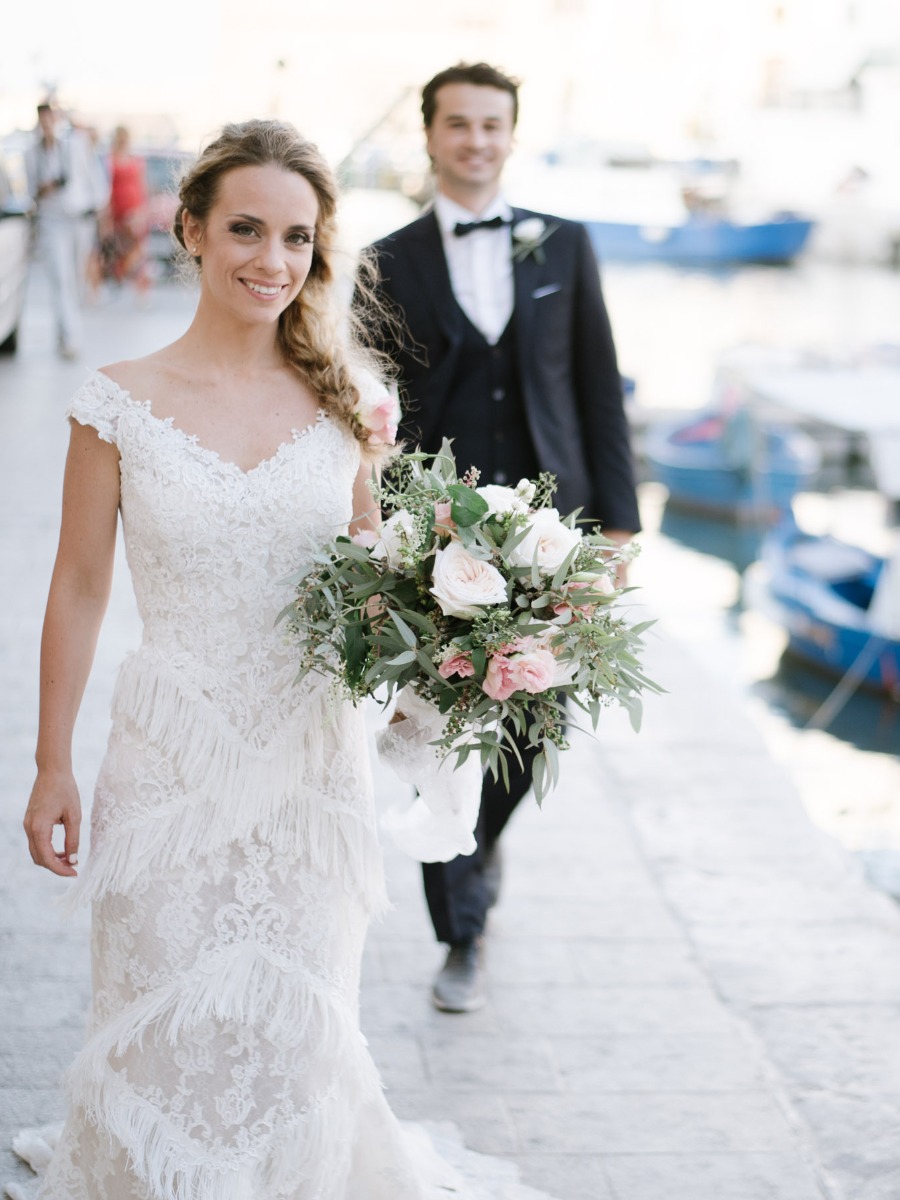 Chic Green and Blush Bohemian Italian Wedding