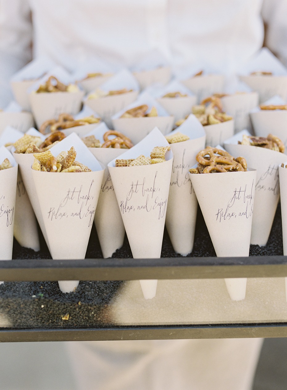 Snack cones for the ceremony