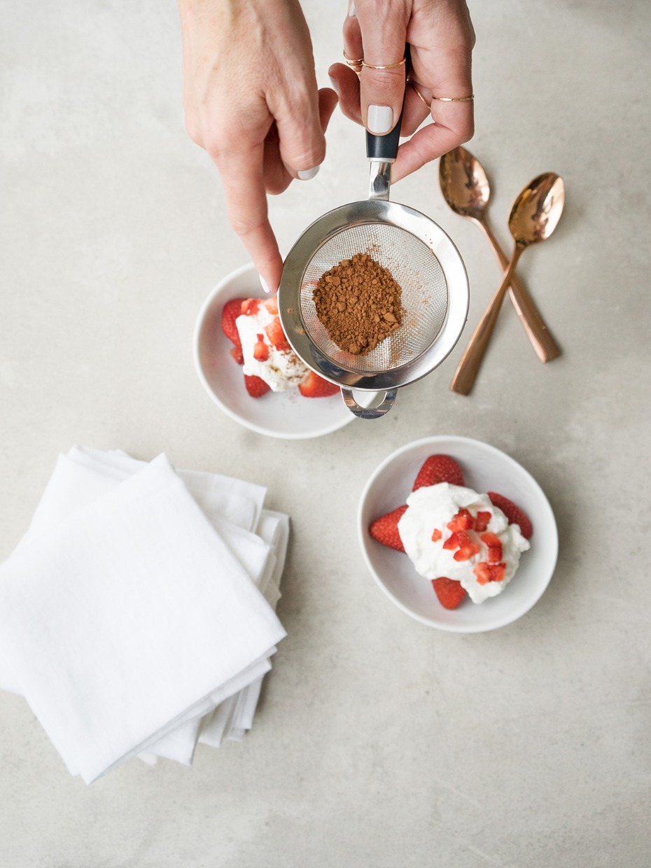 how to make homemade whipped cream and strawberries