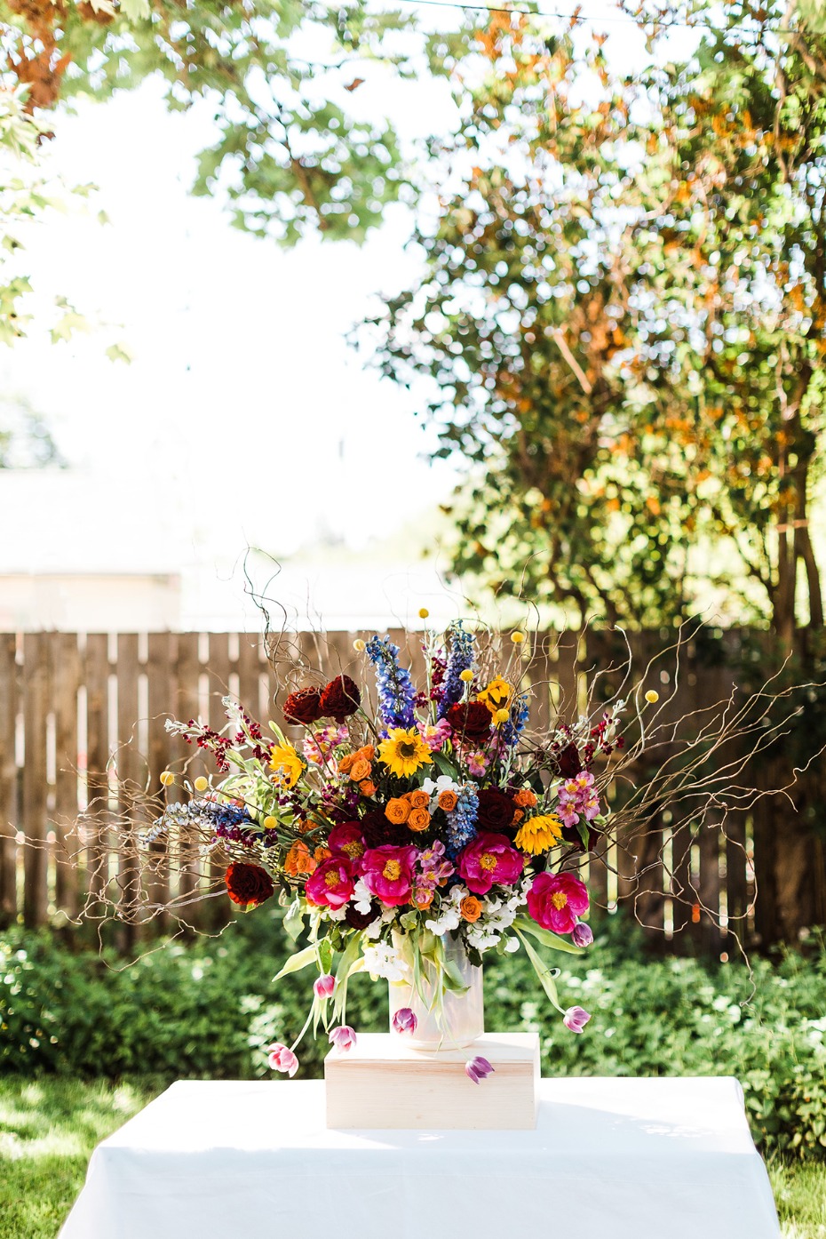 boho chic floral arrangement from Wholesale Flowers by FiftyFlowers.com