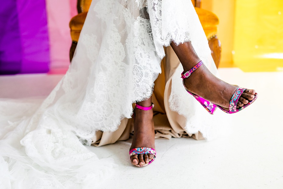 bold wedding shoe idea