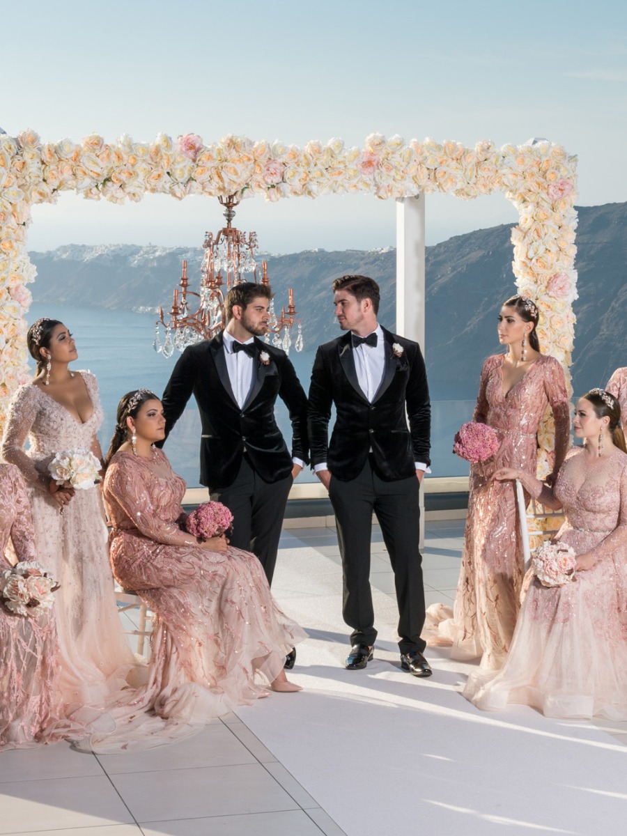 These Two Grooms Had Eight Bridesmaids