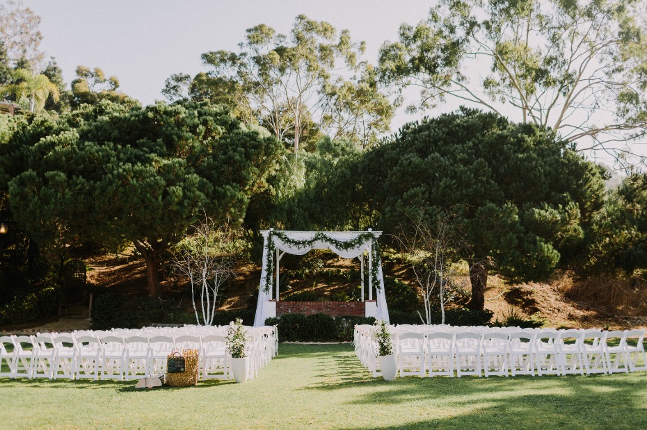 wedding ceremony in a public park