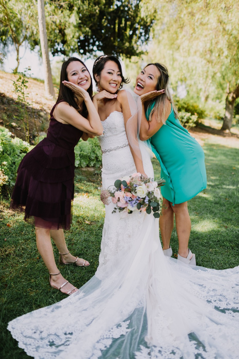 a bride and her besties