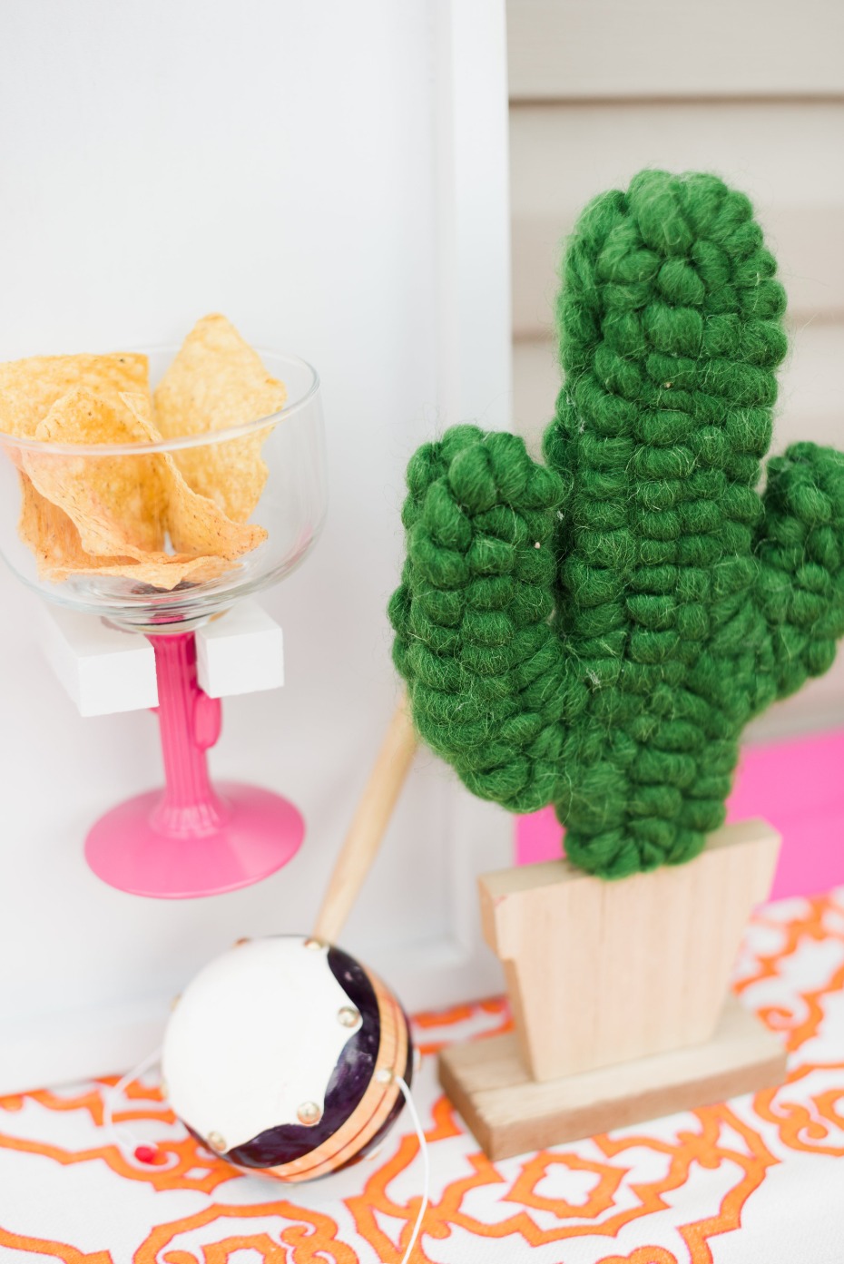 cute cactus themed table decor