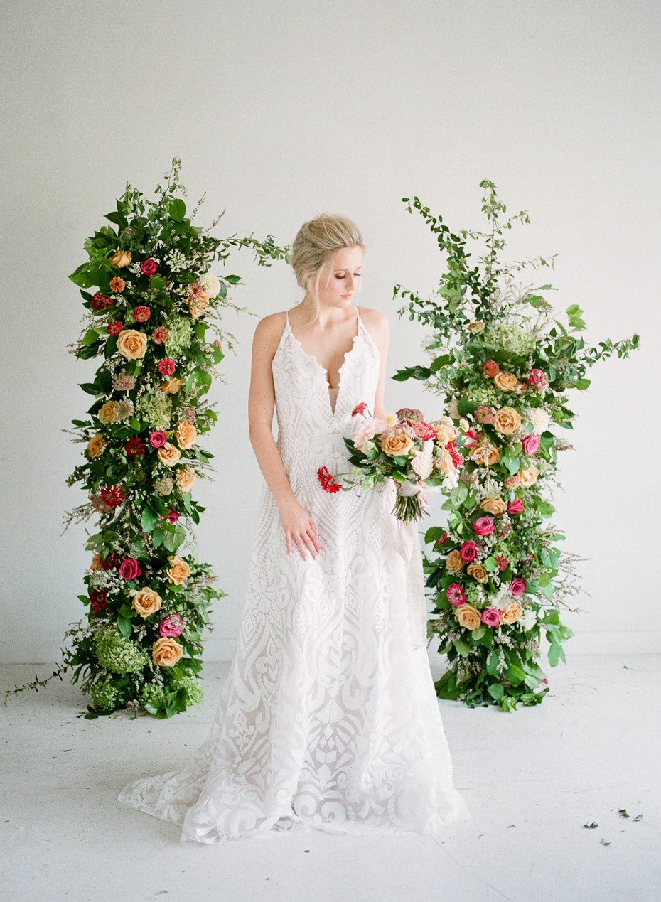 elegant floral forward wedding decor