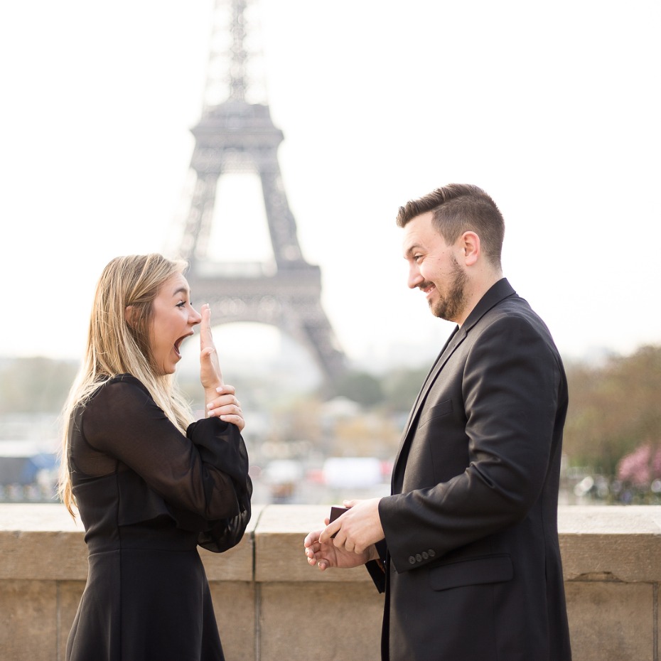 La More Design Paris Proposal Couple Wearing Black