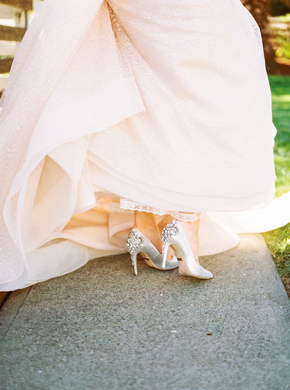 Sparkly wedding heels