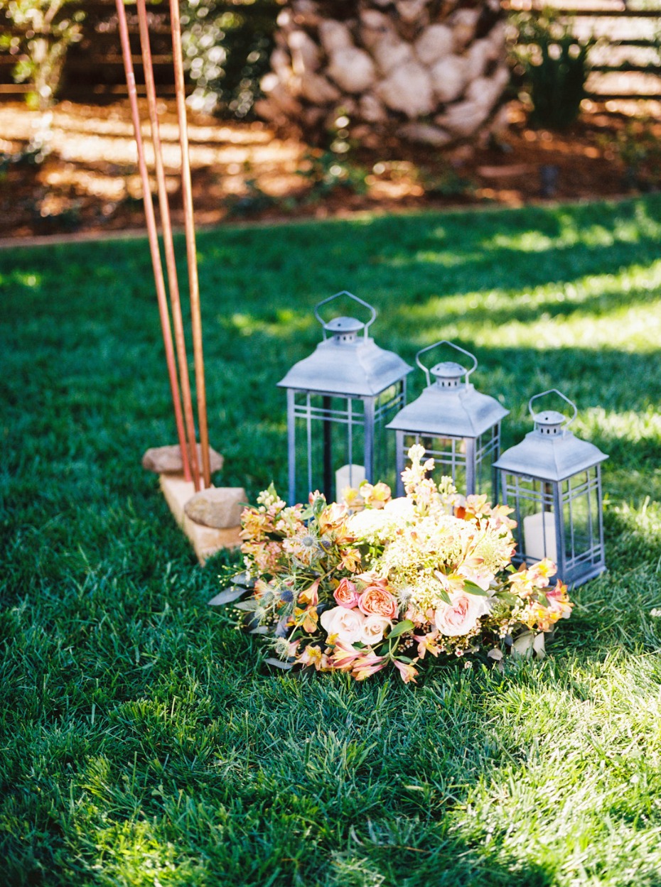 Lanterns and flowers