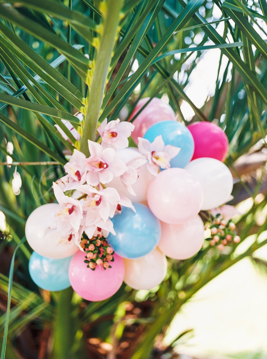 Balloons and flowers