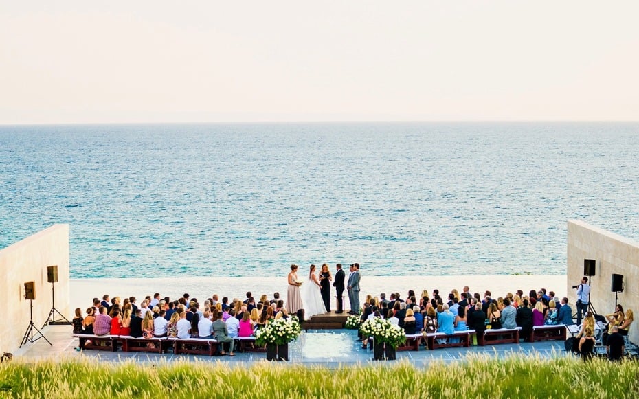 Waterfront ceremony in Cabo