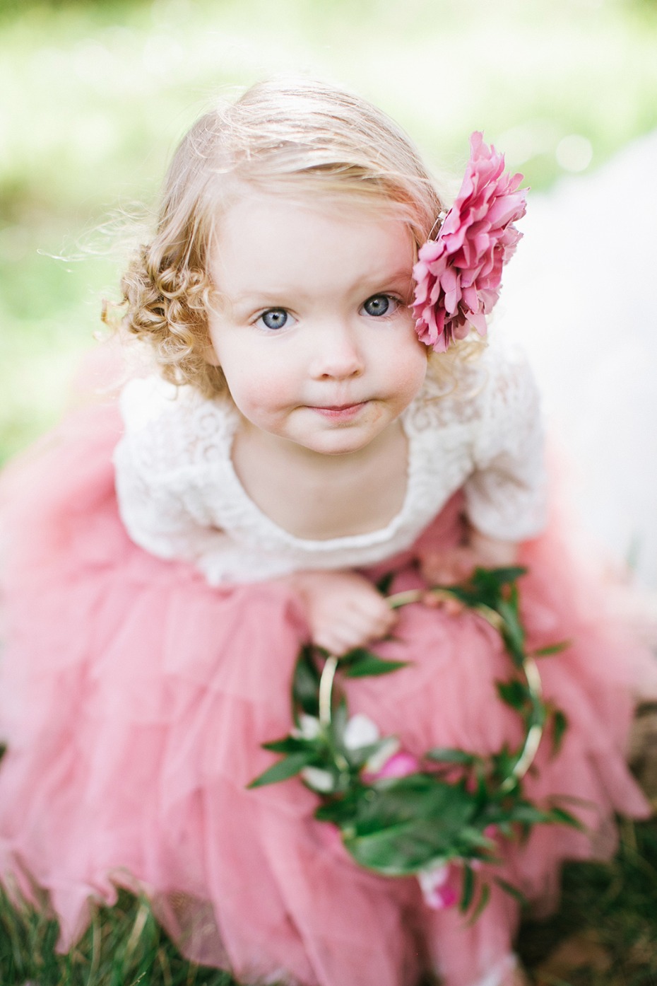 soft pink flower girl style