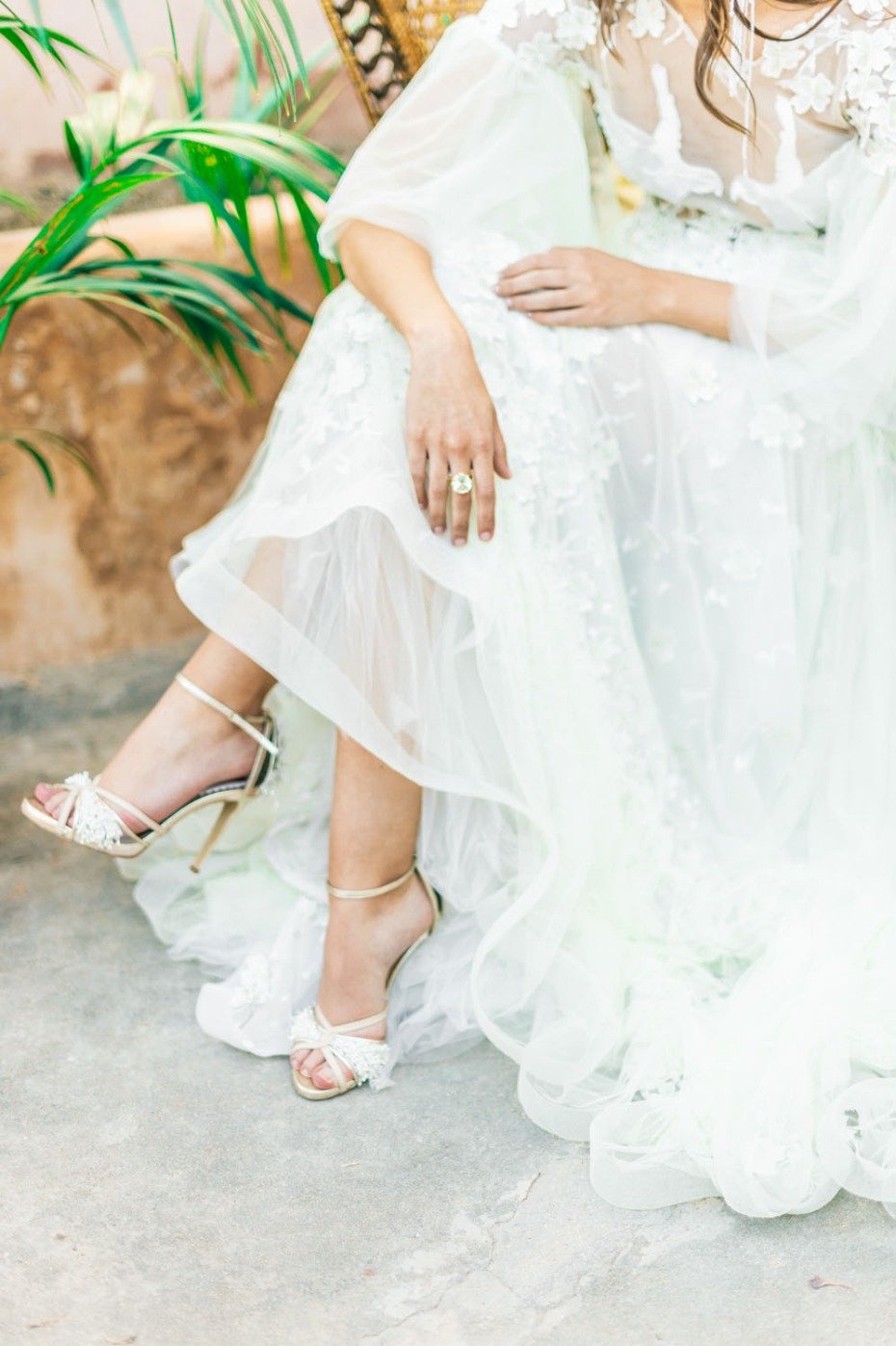 Wedding shoes and ring