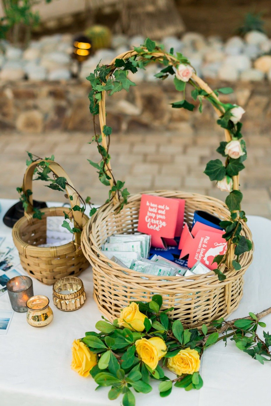 welcome table basket