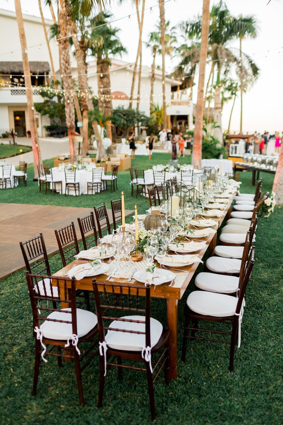 outdoor wedding reception in Cabo
