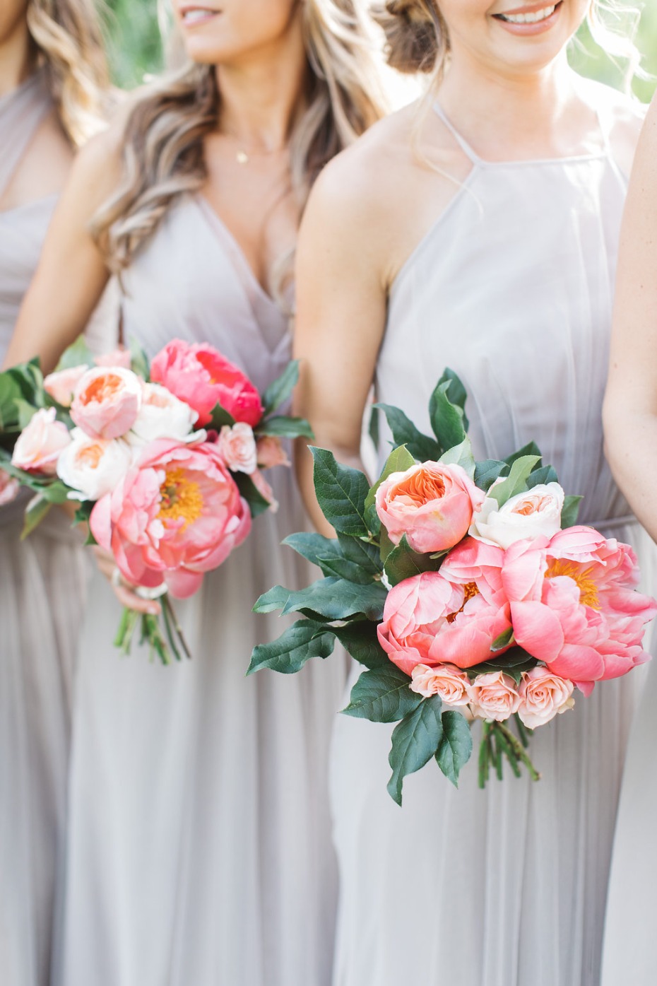 Beautiful peony and rose bouquets