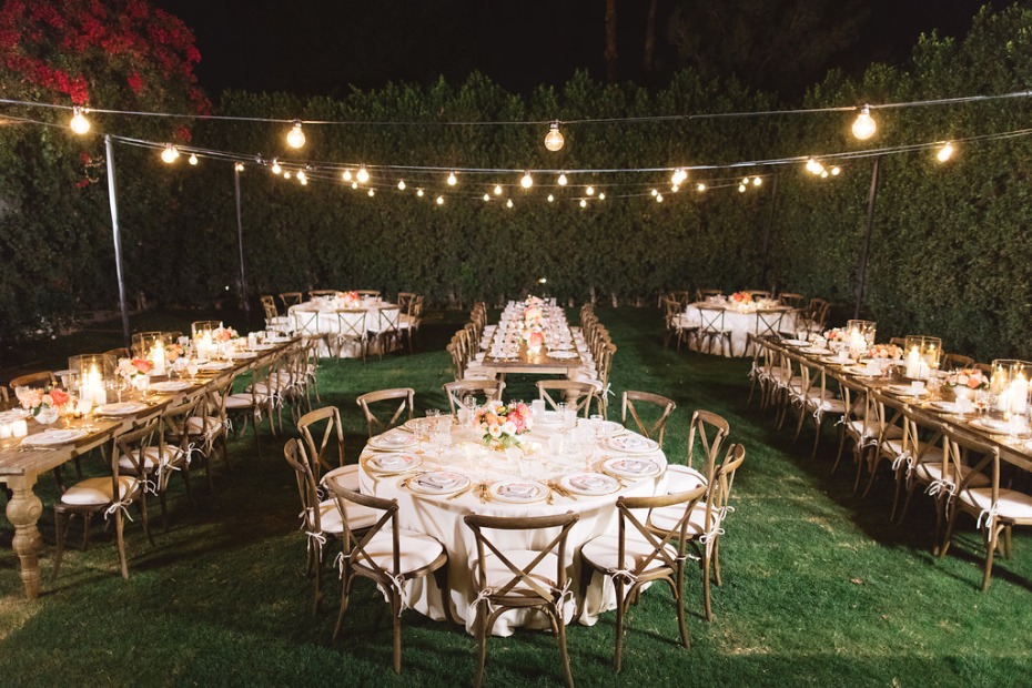 Outdoor reception in Palm Springs