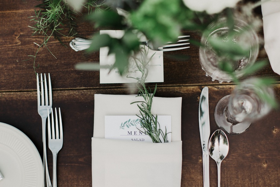 organic themed wedding table