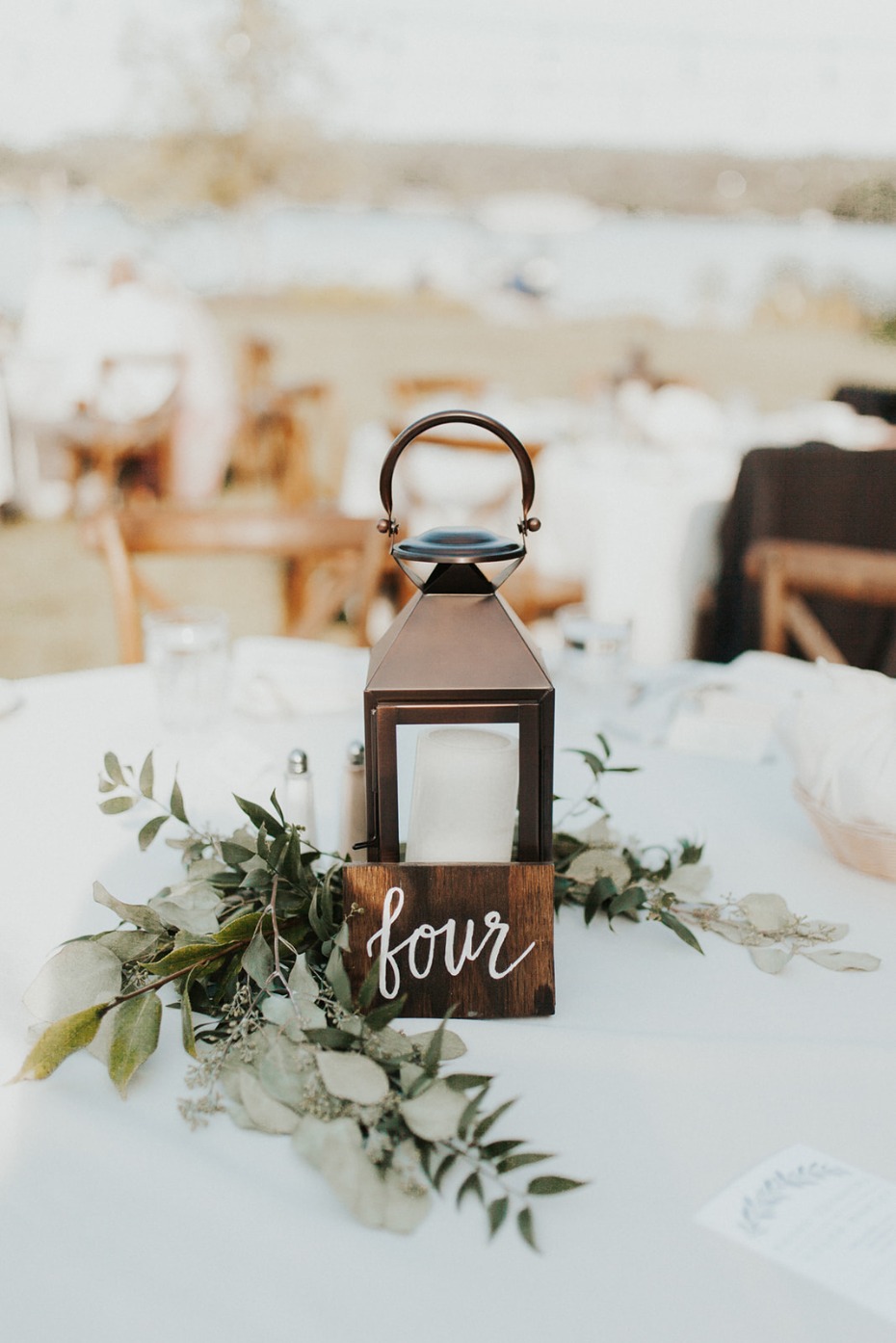 table number and table lantern