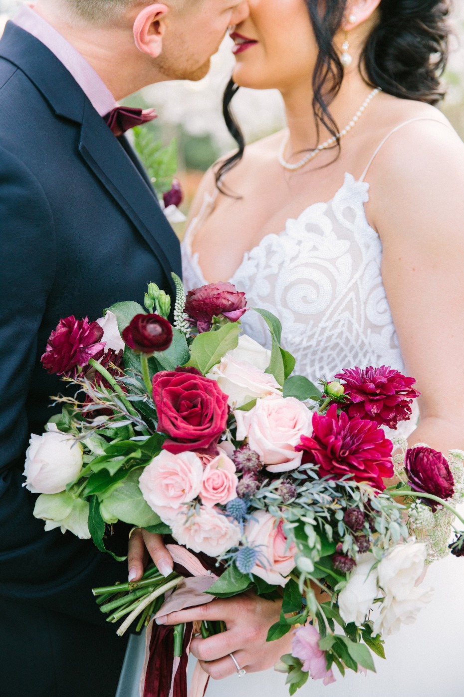 Red and blush bouquet
