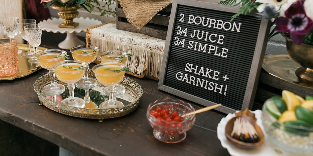 How To Set Up Your Own Bridal Shower Bourbon Bar
