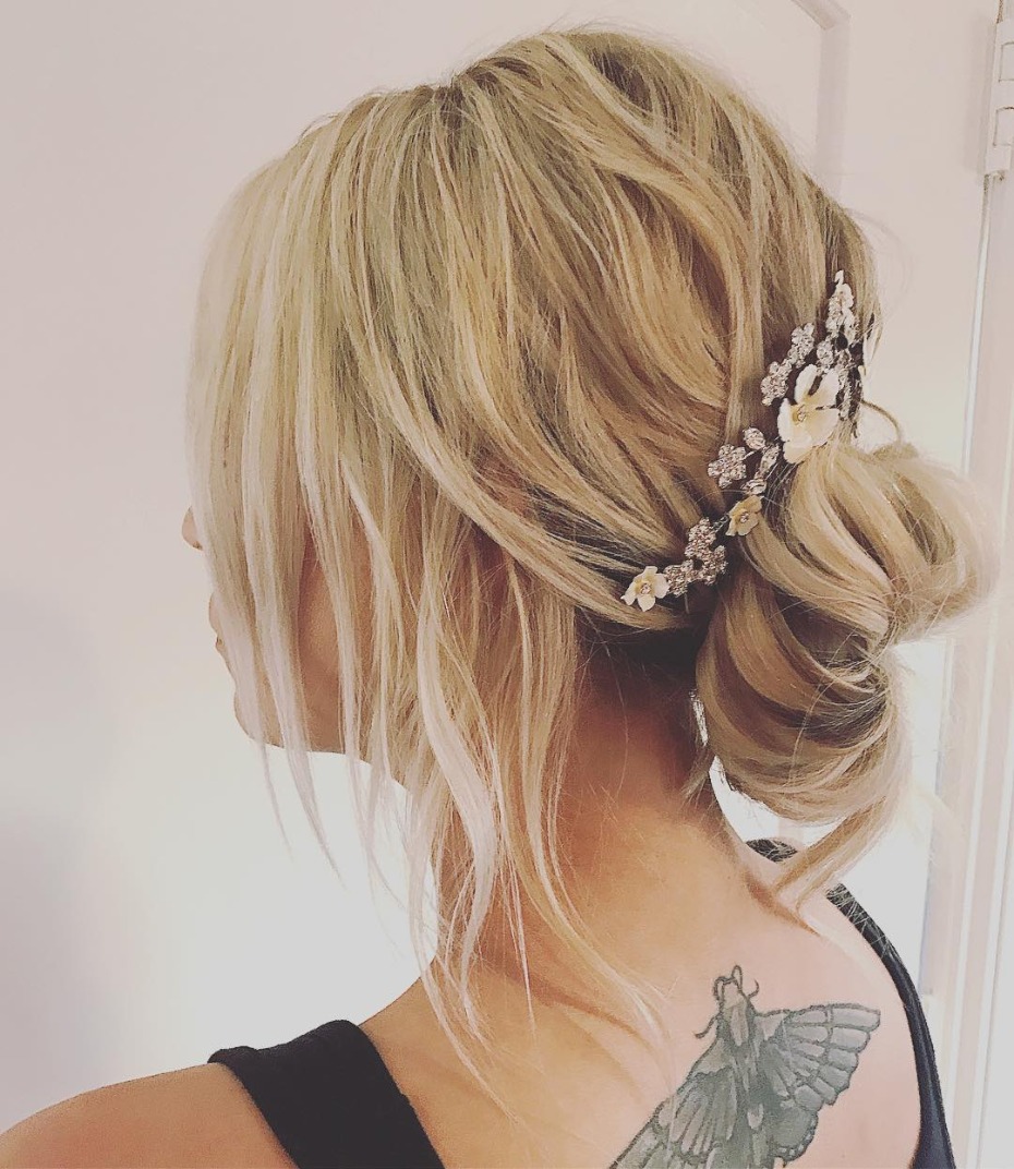 Kaley Cuoco Wears Jennifer Behr Headpiece at Wedding