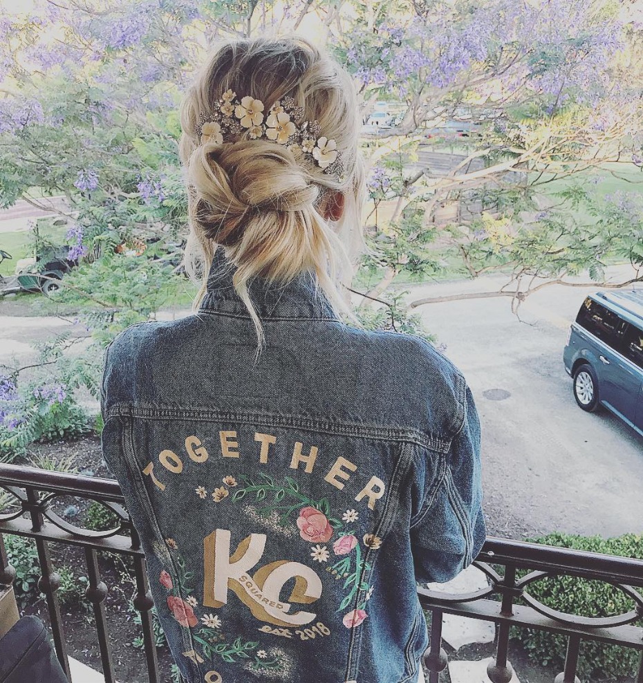 Kaley Cuoco Wears Jennifer Behr Headpiece at Wedding