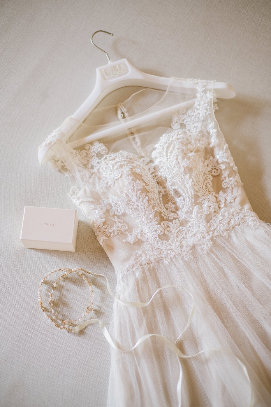 Embellished wedding gown by Lusan Mandongus