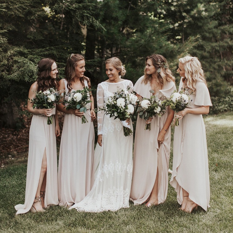 Natural bridesmaid dresses