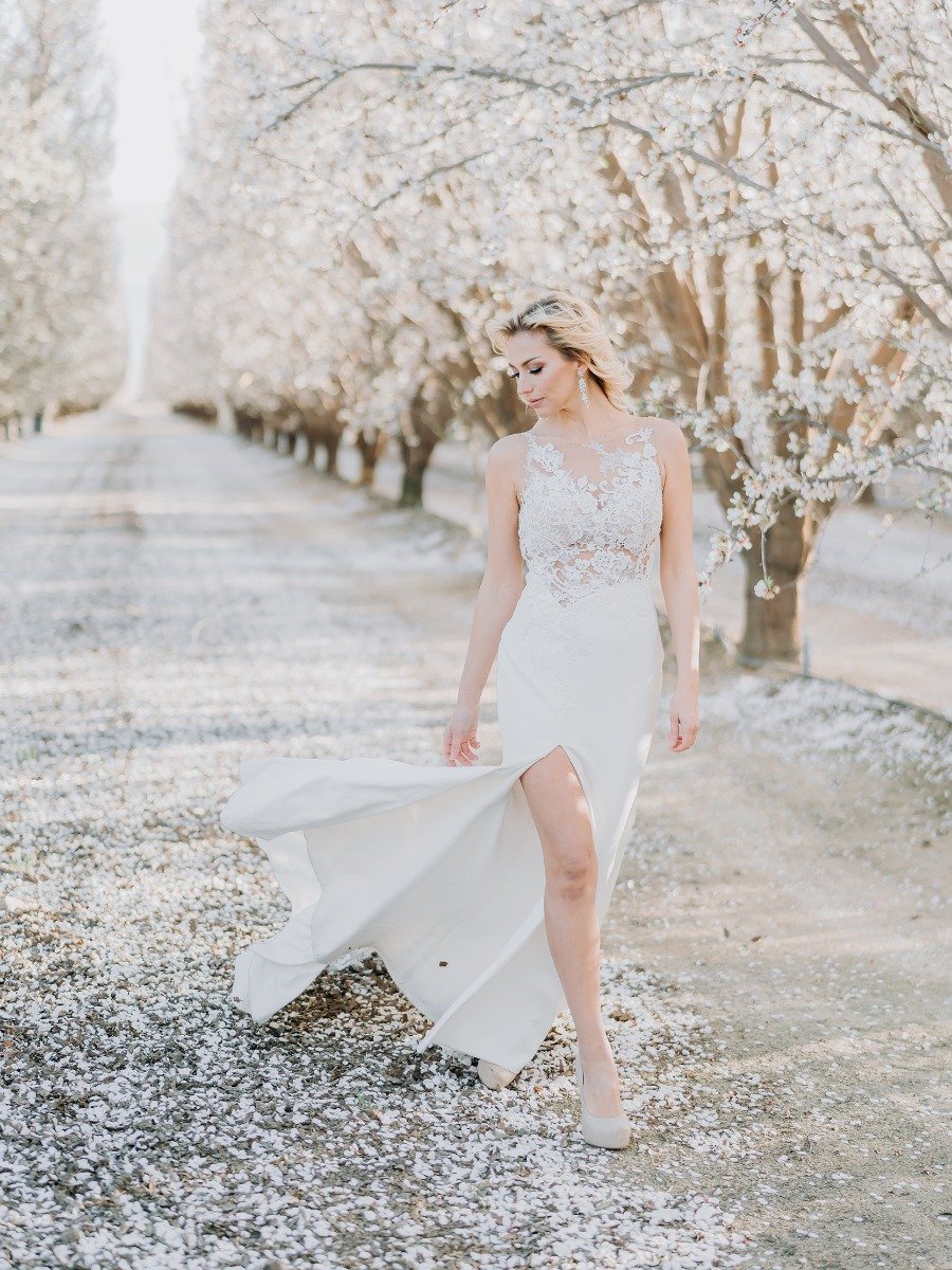 This Dreamy Almond Orchard Shoot is all About the Pretty Dresses