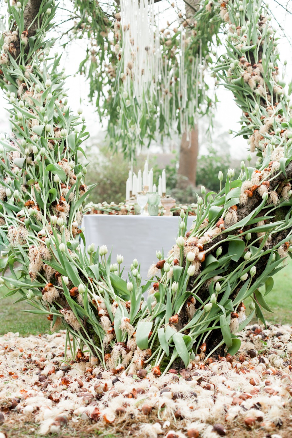 A tree covered in tulips! Tulip mania wedding ideas