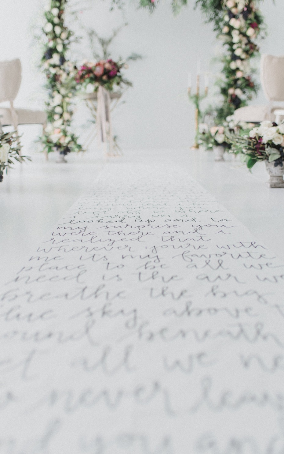 Calligraphy wedding runner