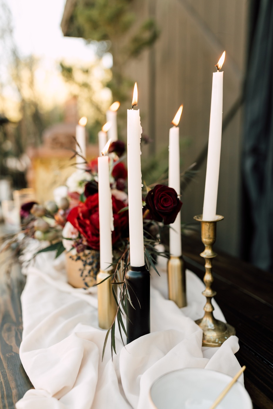 Tapered candles are a table must