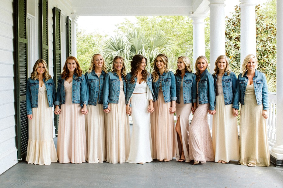 Bridal Party in Jean Jackets
