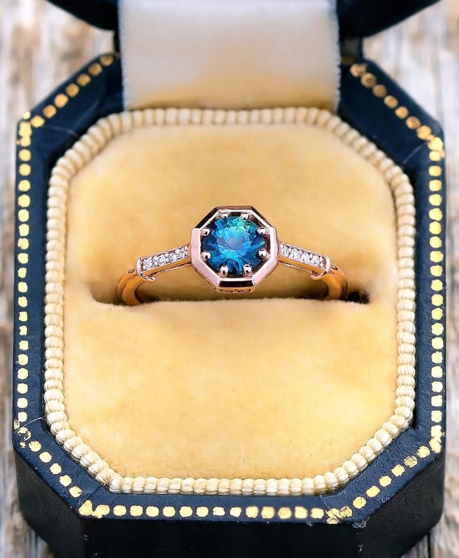 Montana Sapphire Engagement Ring S. Kind & Co.