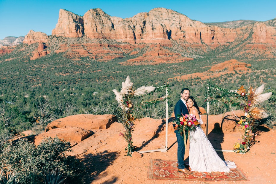 intimate wedding in the Arizona