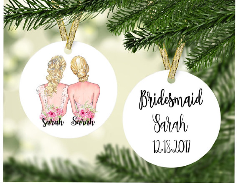 Etsy Personalized Bridesmaid Ornament