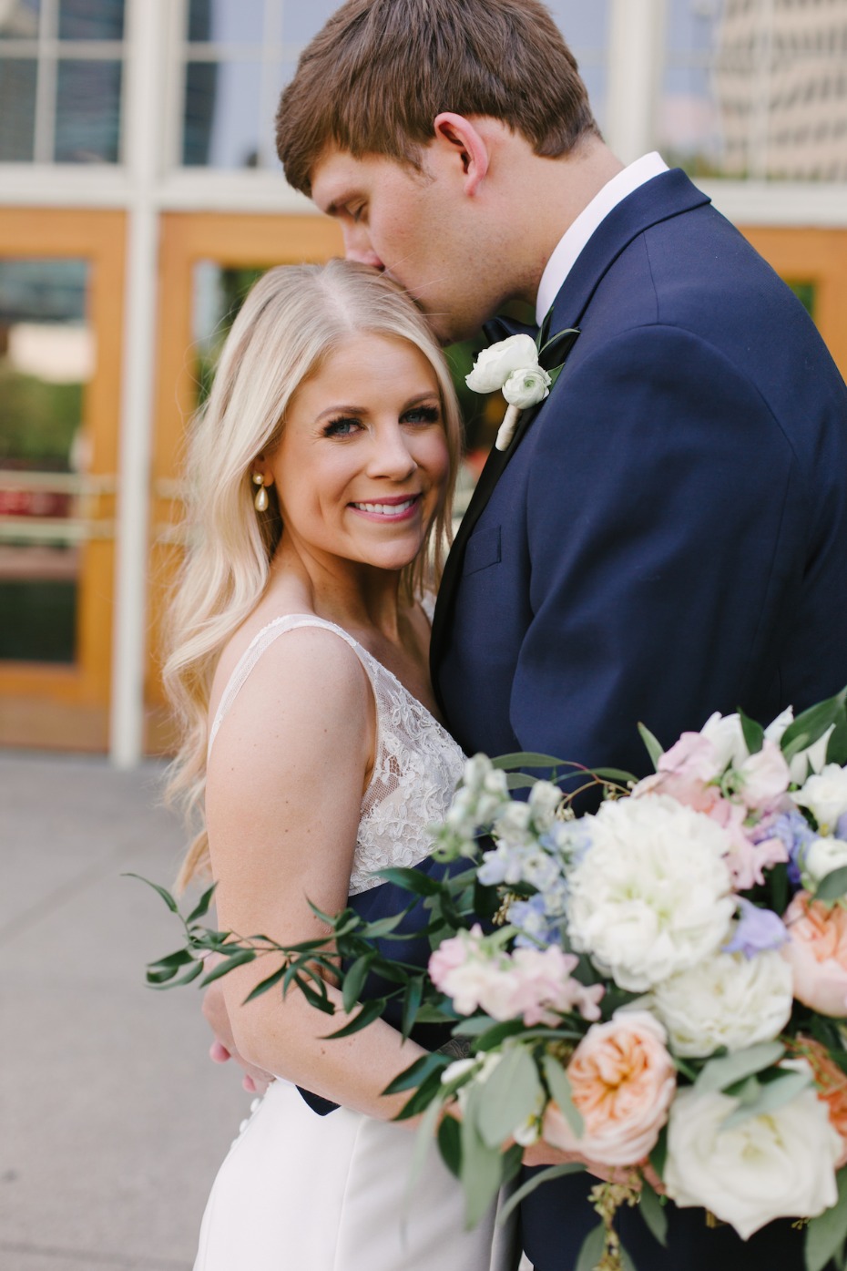 Lavender White And Gold Wedding In A Train Station