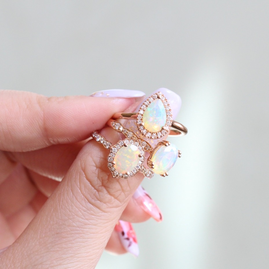 La More Design Opal Engagement Rings