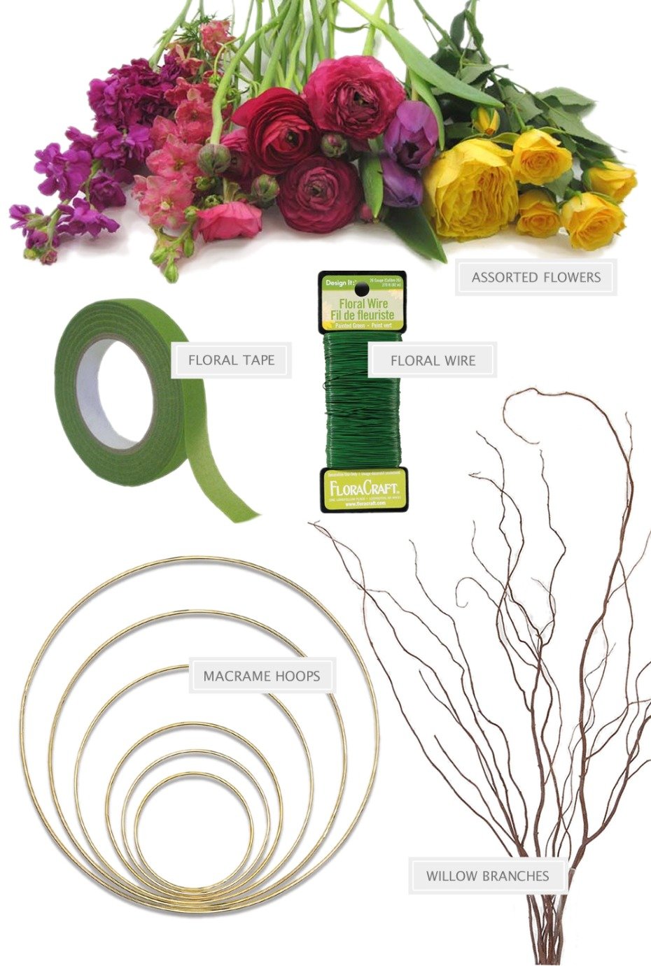 How to build your own hoop bouquet