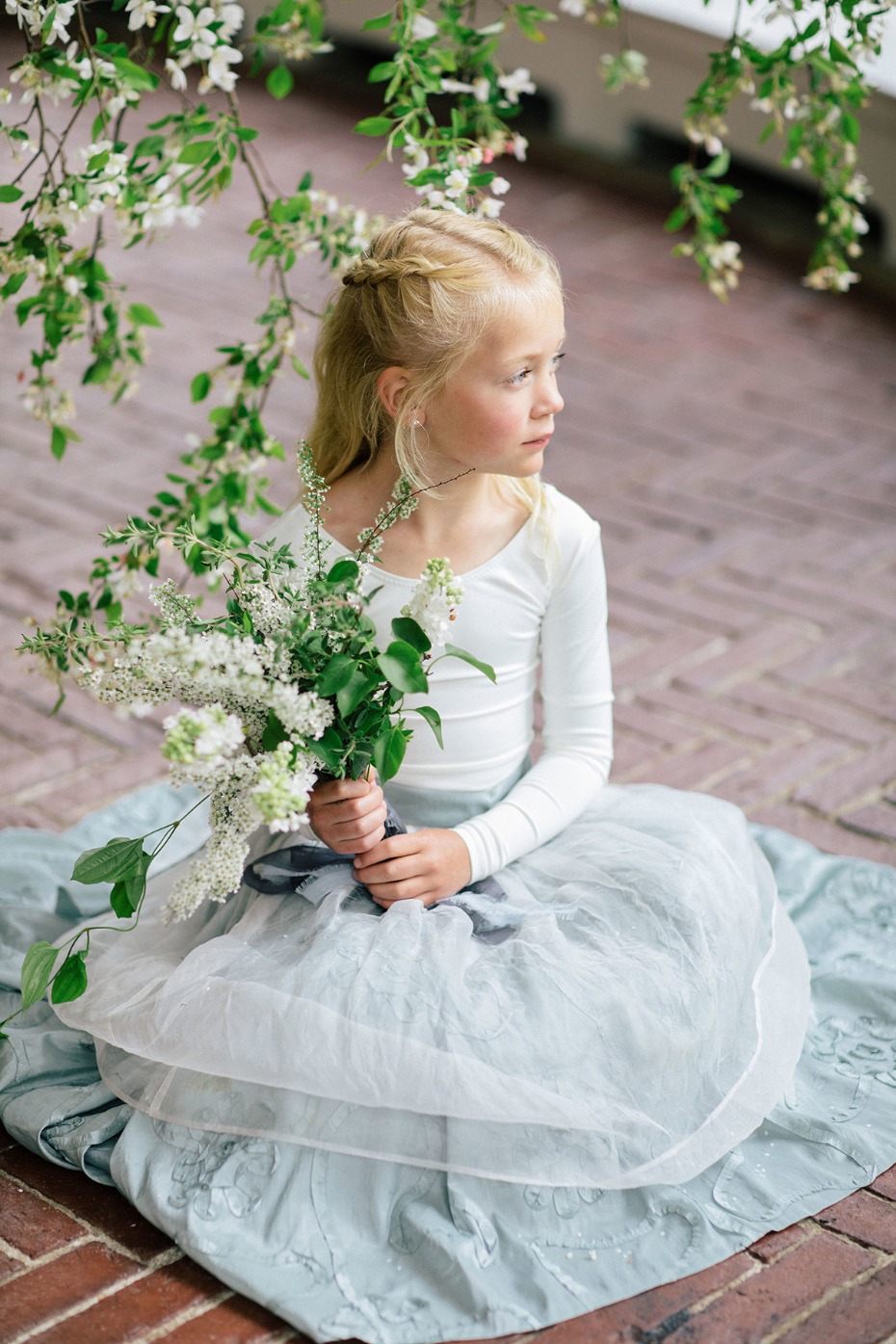 tulle two piece flower girl dress