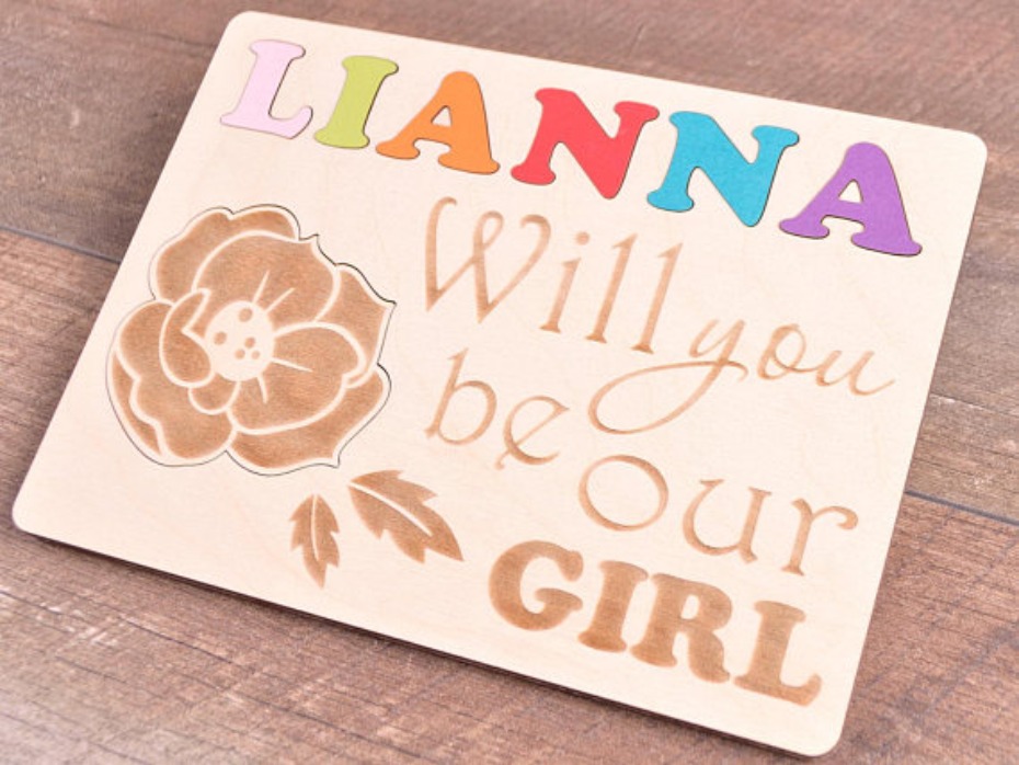 Etsy Will You Be My Flower Girl Puzzle